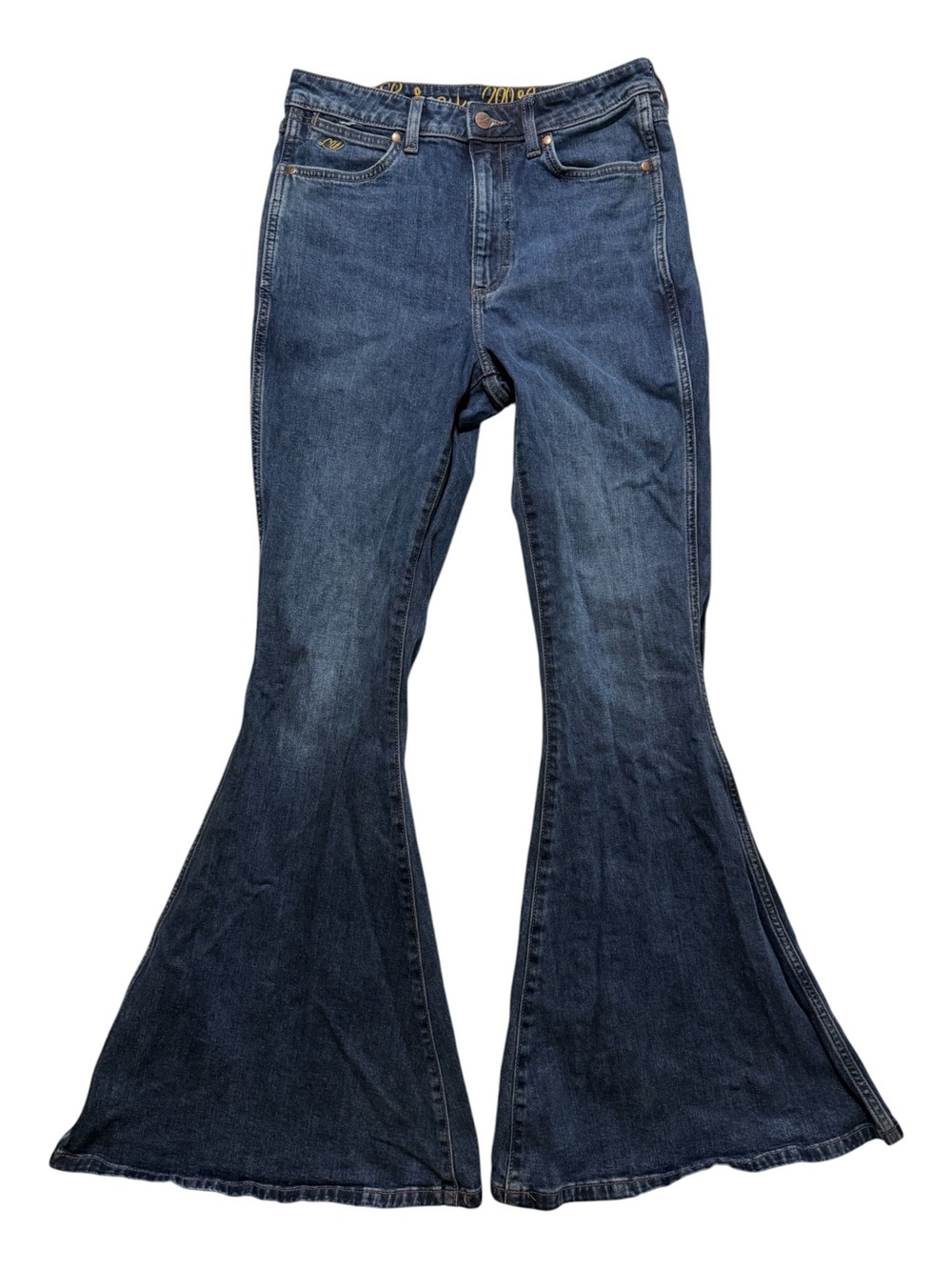 Wrangler x Lainey Wilson Bell Bottom Jeans High Rise Flare Dark Wash Size 7/8